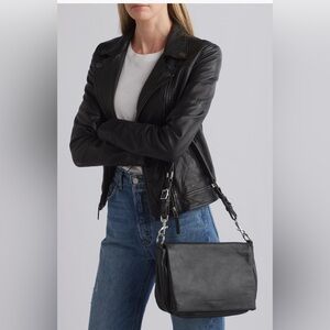 Amy Kestenberg Black Leather Handbag Genuine Leather